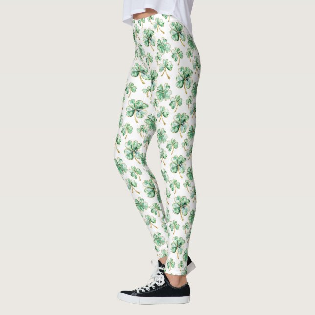 Legging Trevo Verde Dia de São Patrício (Esquerda)