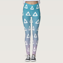 Legging Triângulo Branco Roxo Azulado