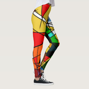 Legging Triângulo Moderno Colorido Geométrico
