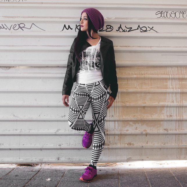 Legging triângulo negro asteca (Criador carregado)