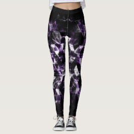 Legging Triângulo Padrão geométrico do Enfumaçado Roxo