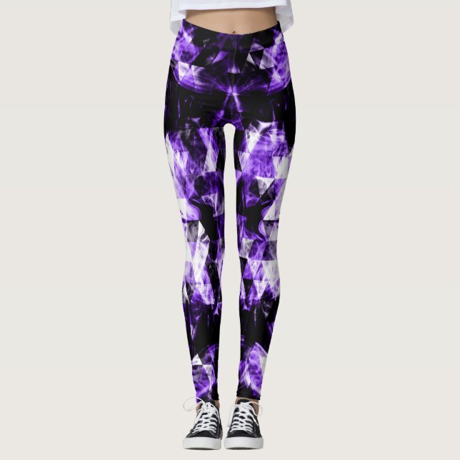 Legging Triângulo ultravioleta roxo e violeta (Frente)
