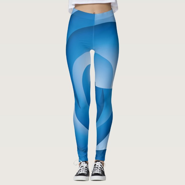 Legging Triângulos azuis girando (Frente)