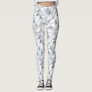 Legging Triângulos Brancos de Prata Chic