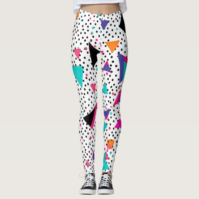 Legging Triângulos coloridos estilo 80 (Frente)
