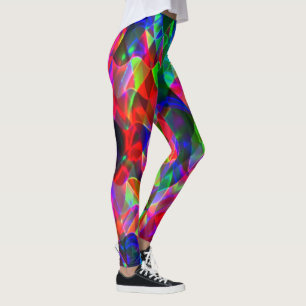 Legging Triângulos curvos coloridos ou ondulações colorida