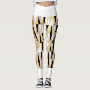 Legging Triângulos Escandinavos: Padrão de Cor de Natal.