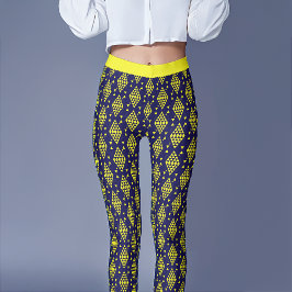 Legging Triângulos Geométricos Amarelos