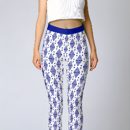 Legging Triângulos Geométricos Azuis
