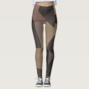 Legging Triângulos poligonais, cores geométricas impress
