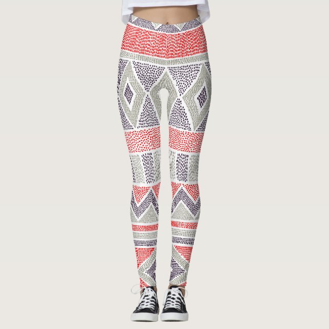 Legging Tribal Strike Étnico: Vintage artesanal (Frente)