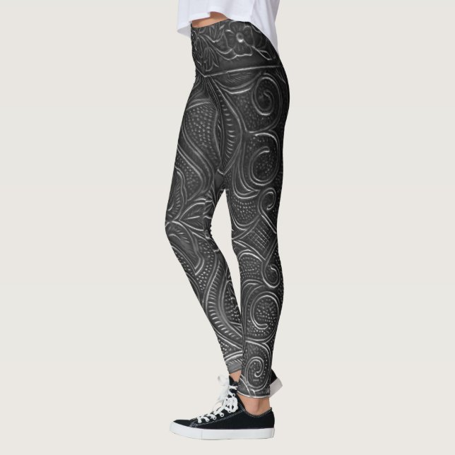 Legging tricô de flores (Esquerda)