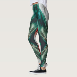 Legging Tricolor branco verde-vermelho
