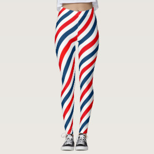 Legging Tricolor de padrão de distribuição diagonal