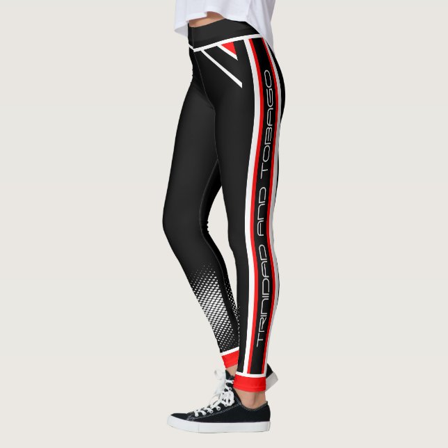 Legging Trinidad e Tobago on (Preto Branco Vermelho) (Esquerda)