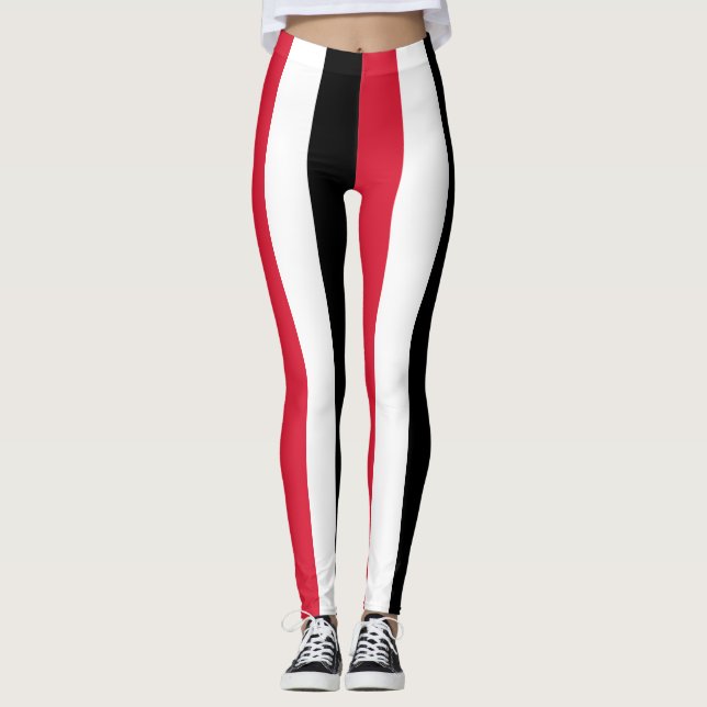Legging Tripas da Bandeira Nacional de Trinidad e Tobago (Frente)