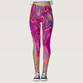 Legging Trippy Abstrato Magenta - Arco-íris Magenta - Colo