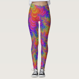 Legging Trippy Funky Bold Vibrant Abstrato Fractal