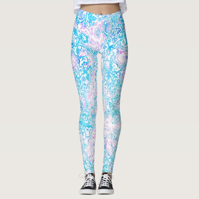 Legging Trippy Groovy Hippie Boho Funky Marble (Frente)