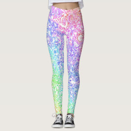 Legging Trippy Maximalist Groovy Boho Bold Marble