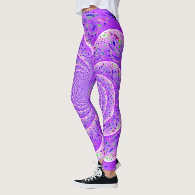 Legging Trippy Spiral Purple (Esquerda)