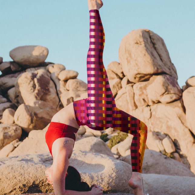 Legging Trippy Stripes Roxo e Psicodélico Legal Rosa (Criador carregado)