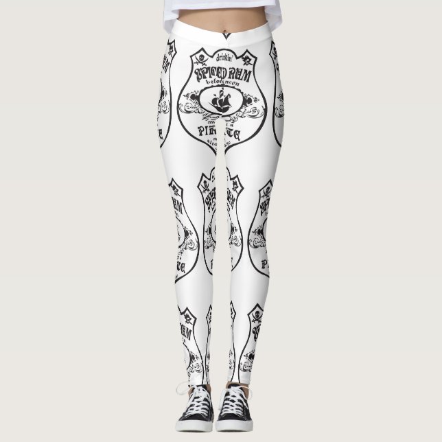 Legging Troço_Troço Do Troço De Bebida Pirata De Rum (Frente)