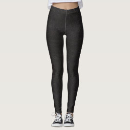 Legging Trompe de couro preto do olhar - l ' caneleiras do