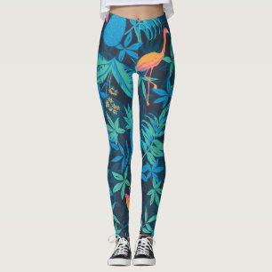 Legging Tropical Artística: Padrão Flamingo Pineapple.