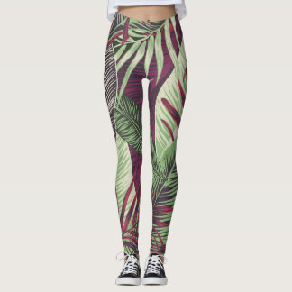 Legging Tropical Exótica: Trendente Verde sem costura