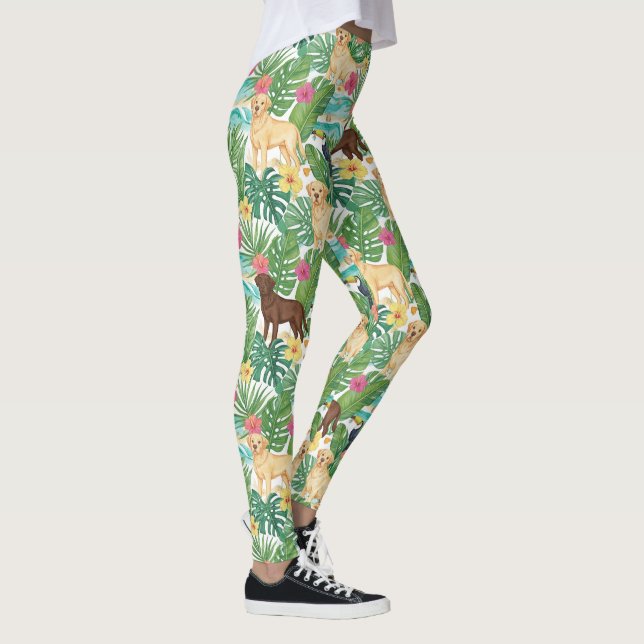 Legging Tropical Labrador Retriever Beach Vibes (Direita)