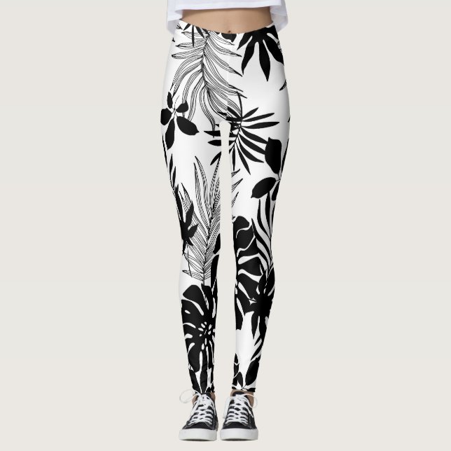 Legging Trópicos brancos e negros: natureza silenciada (Frente)