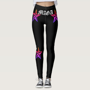 LEGGING TRUMP! MAGA! ESTRELAS NAUTICAS DE CAIXA DE TATUAGE