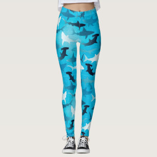 Legging tubarões! - caneleiras