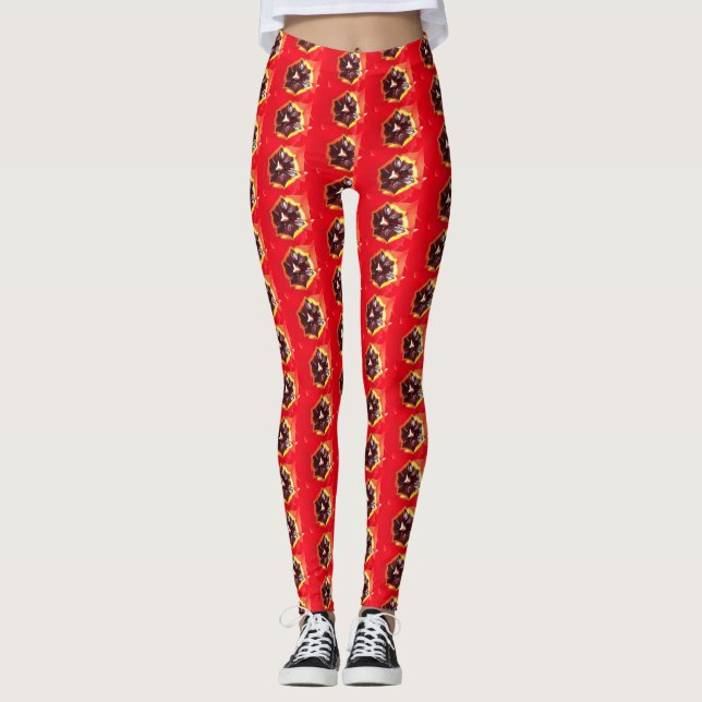 Legging Tulipa Vermelha Escarlate (Frente)