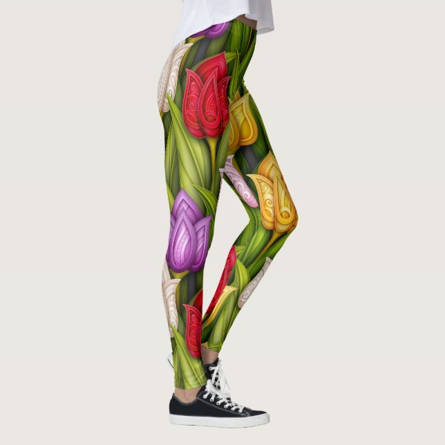 Legging Tulipas Blooming-Pop-Pernas de Moda 3 (Direita)