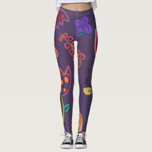Legging Tulipas e caneleiras coloridas das flores