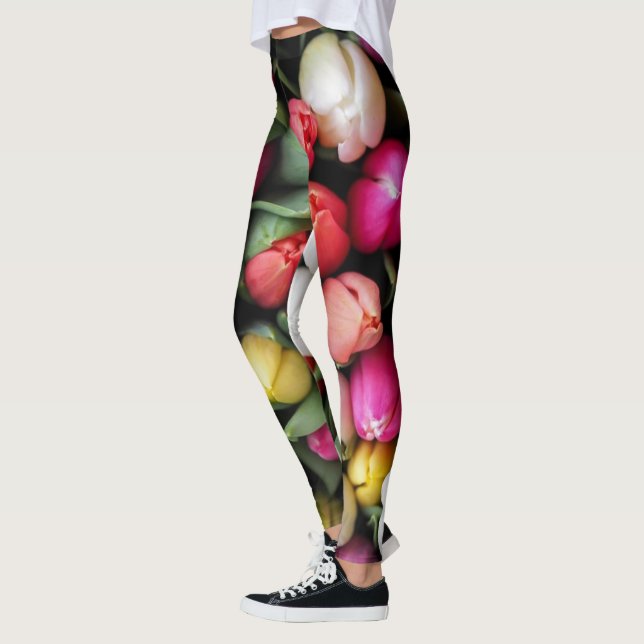 Legging Tulipas Flores Coloridas Páscoa (Esquerda)