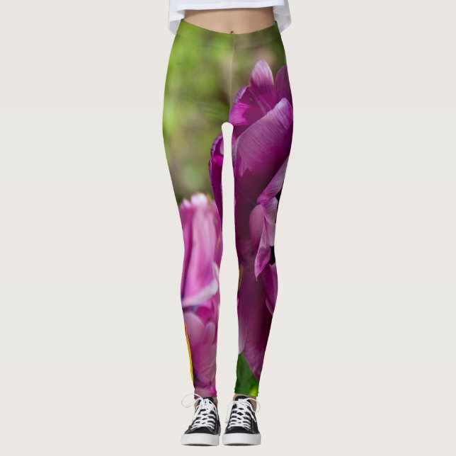 Legging Tulipas lilás em um dia ensolarado    (Frente)