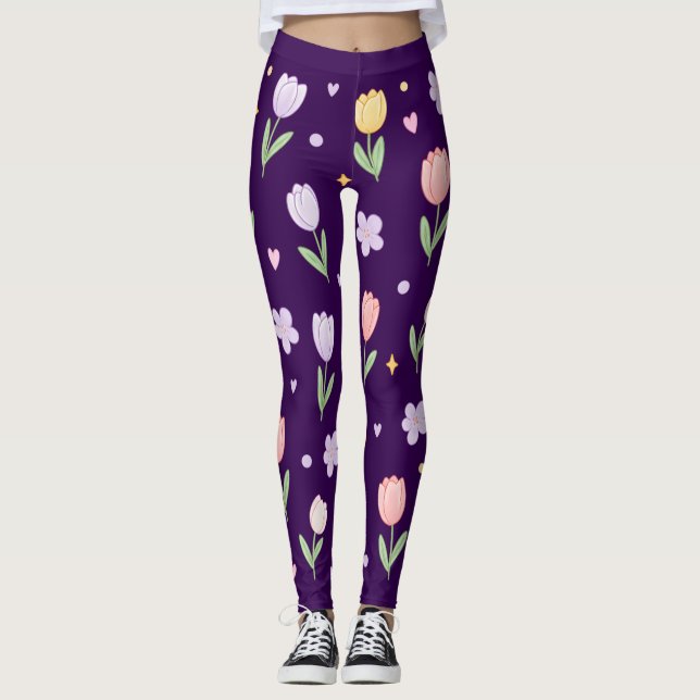 Legging Tulipas pastel (Frente)