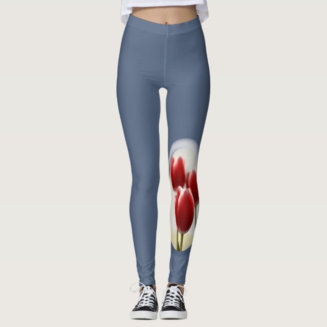 Legging Tulipas vermelhas (Frente)