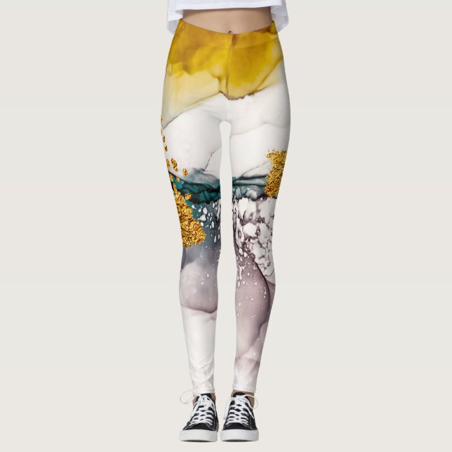 Legging Tumura do Pastel: ouro espirra arte. (Frente)