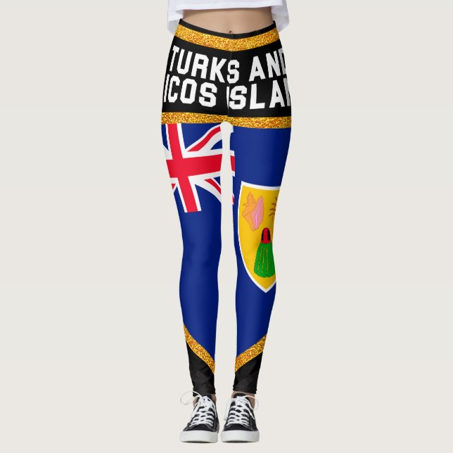 Legging Turcos e bandeira de Caicos (Frente)