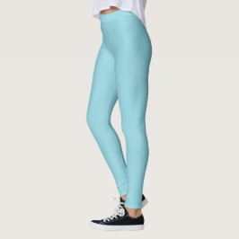 legging turquesa de cintura alta e justo ao corpo
