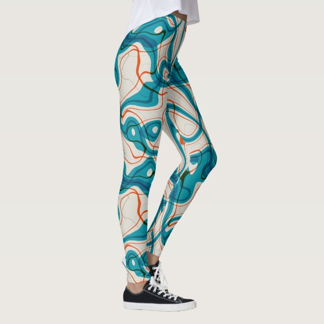 Legging Turquesa e rochas vermelhas (Direita)