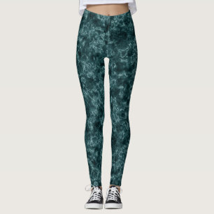 Legging Turquesa escura, mármore