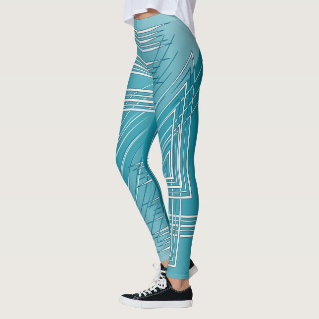 Legging Turquesa opaca branca (Esquerda)