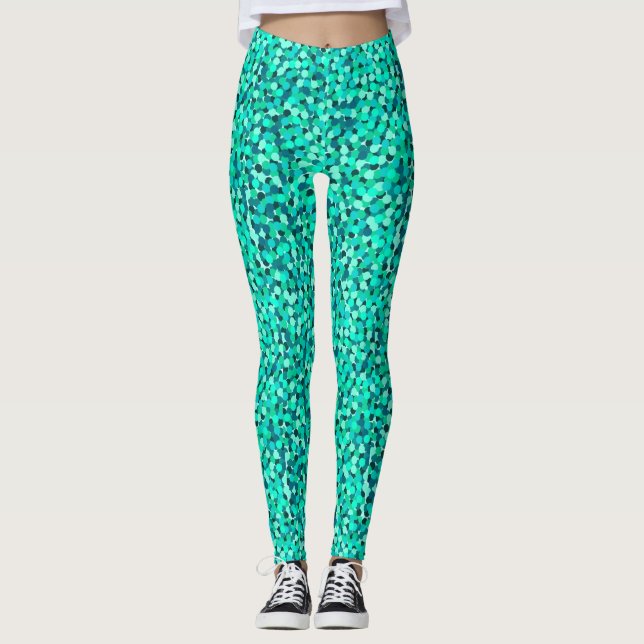 Legging Turquoise Glitter (Frente)