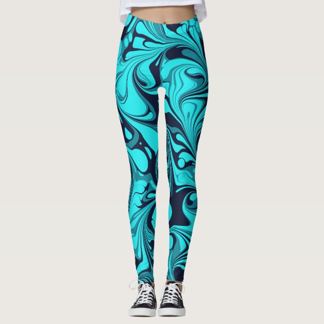 Legging Turquoise Marble (Frente)