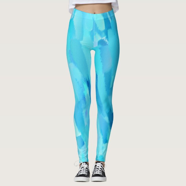 Legging Turquoise Paint Splatter (Frente)